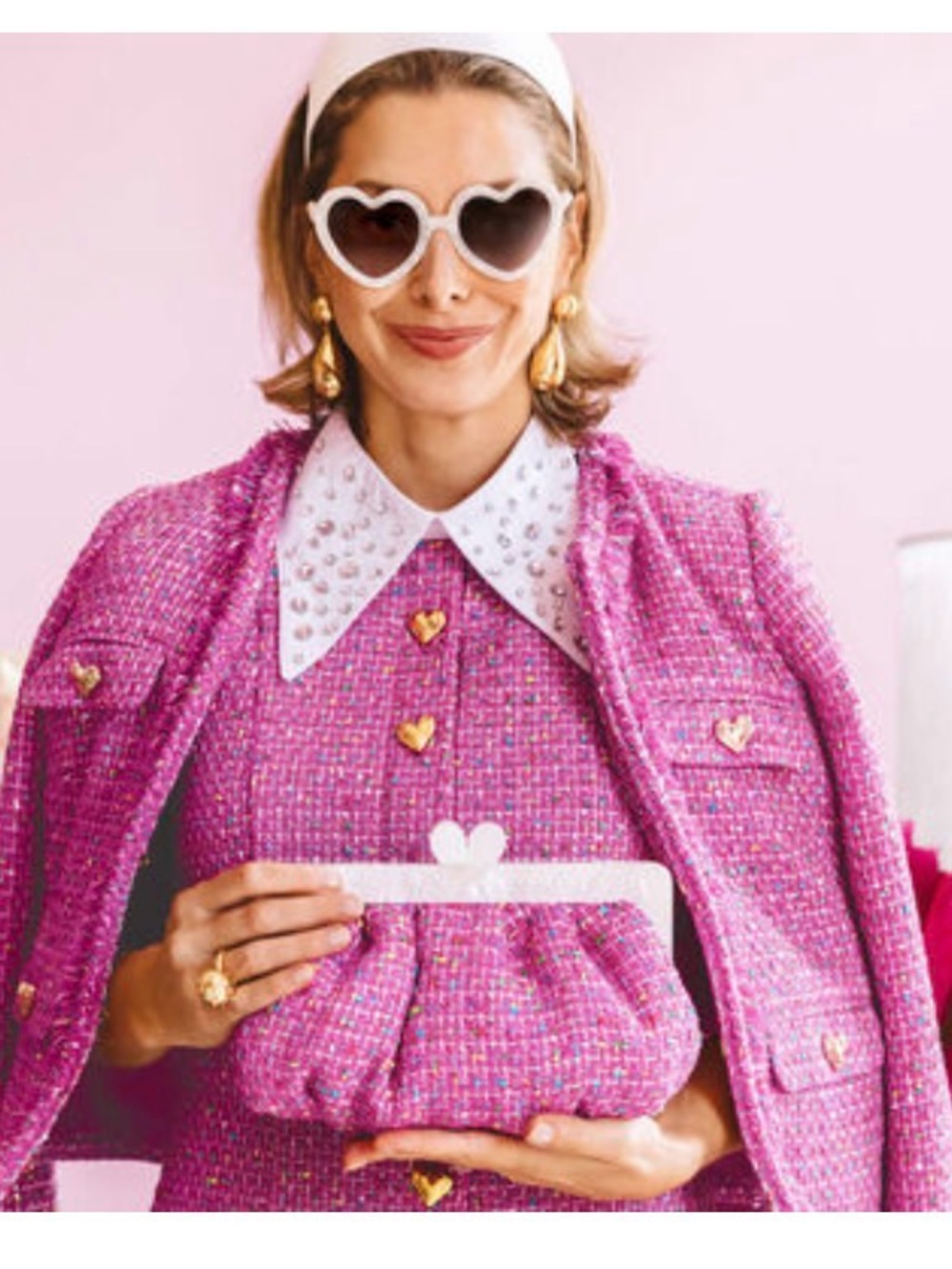 Lilly Pulitzer limited-edition Lilly x Lele Heart Clutch with removable chain. - Picture 10 of 10